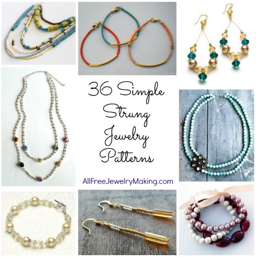 36 Simple Strung Jewelry Patterns | AllFreeJewelryMaking.com